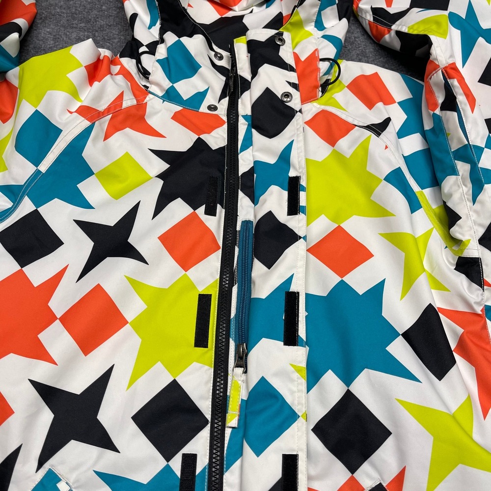 Nikita Jacket Womens Large Multicolor Nordend Geometric Star Insulated Snowboard - Picture 4 of 16